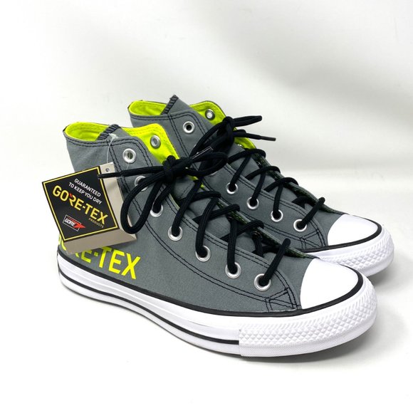 Converse Women's 169589C CTAS GTX HI Limestone Grey Lemon Venom Canvas Sneakers - Picture 5 of 9